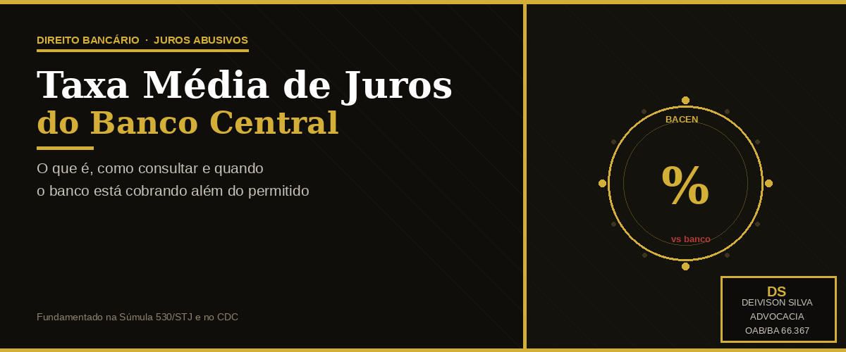 Taxa Média de Juros do Banco Central — Deivison Silva Advocacia