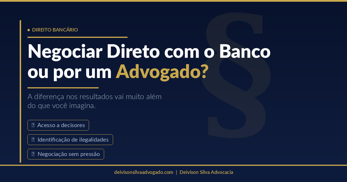 Negociação Bancária com Advogado
